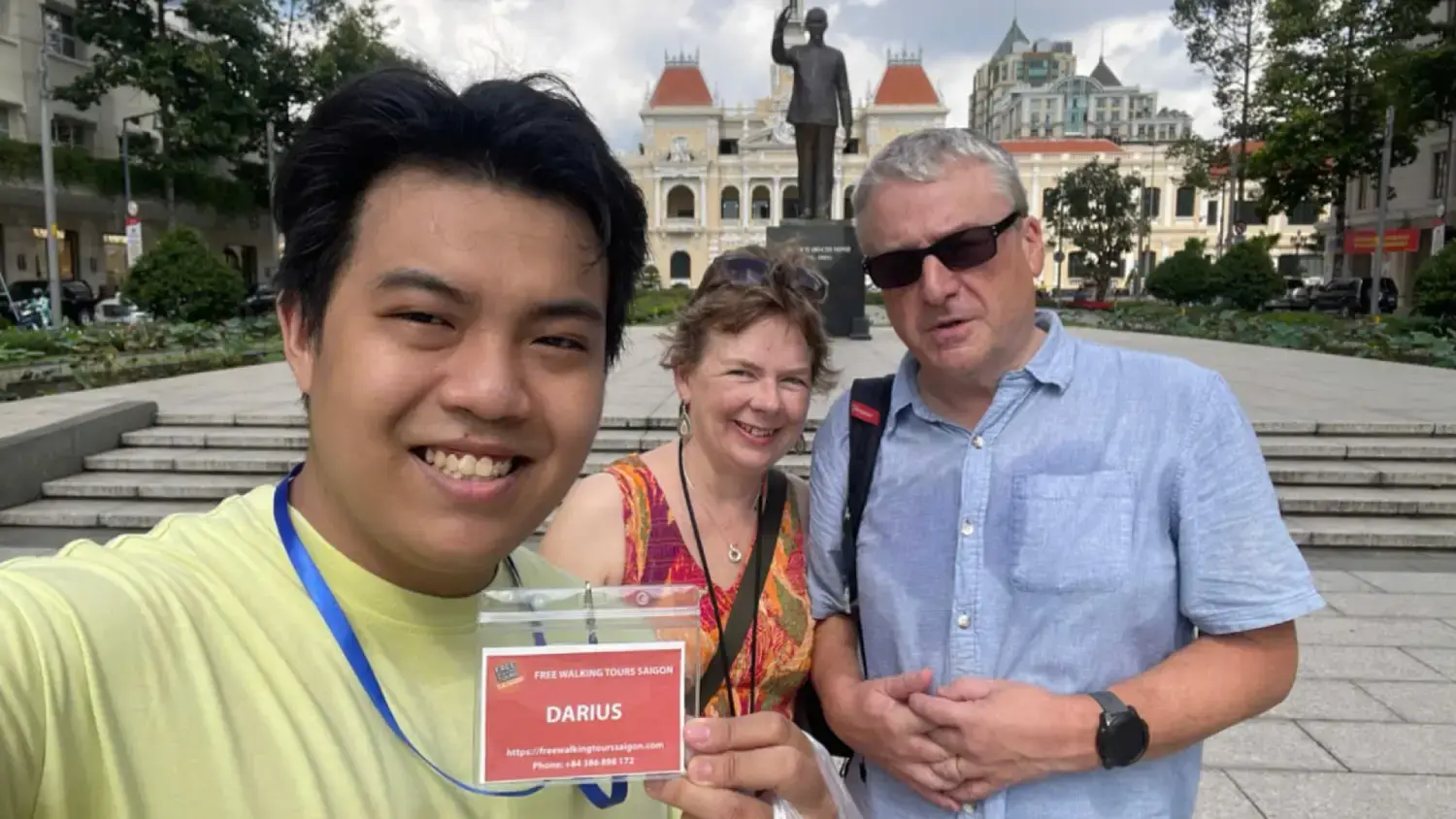 Free Walking Tours Saigon — local guide with international travellers in District 1